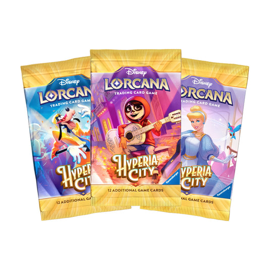Disney Lorcana Hyperia City Booster Box Case – 4 Display Boxes