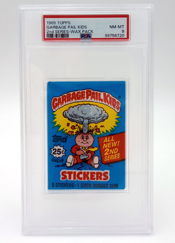 1985 Topps Garbage Pail Kids (GPK) 2nd Series Sealed Wax Pack PSA 8