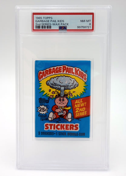 1985 Topps Garbage Pail Kids (GPK) 2nd Series Sealed Wax Pack PSA 8