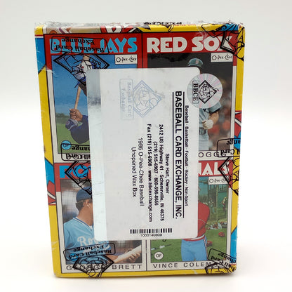 1986 O-Pee-Chee Baseball Unopened Wax Box BBCE