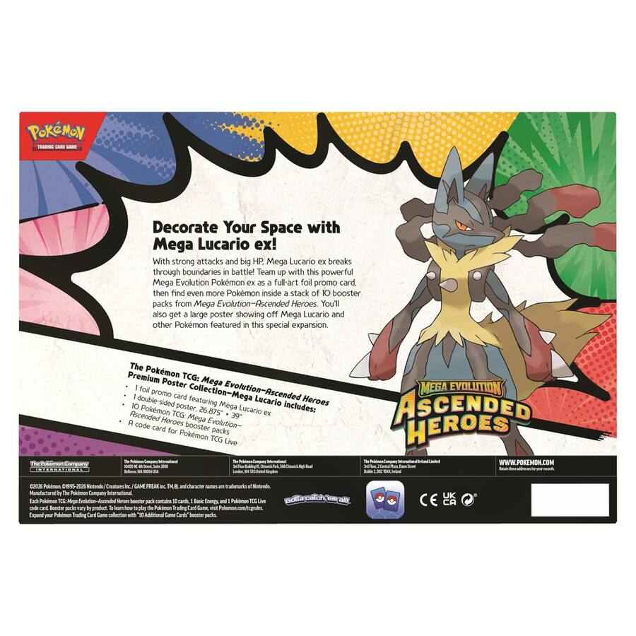 Pokémon - Pokémon ME2.5 Ascended Heroes Premium Poster Collection | Mega Lucario ex